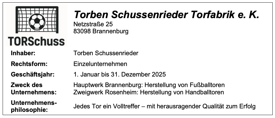 Firmenprofil von Torben Schussenrieder Torfabrik e. K. mit Logo und Unternehmensdaten